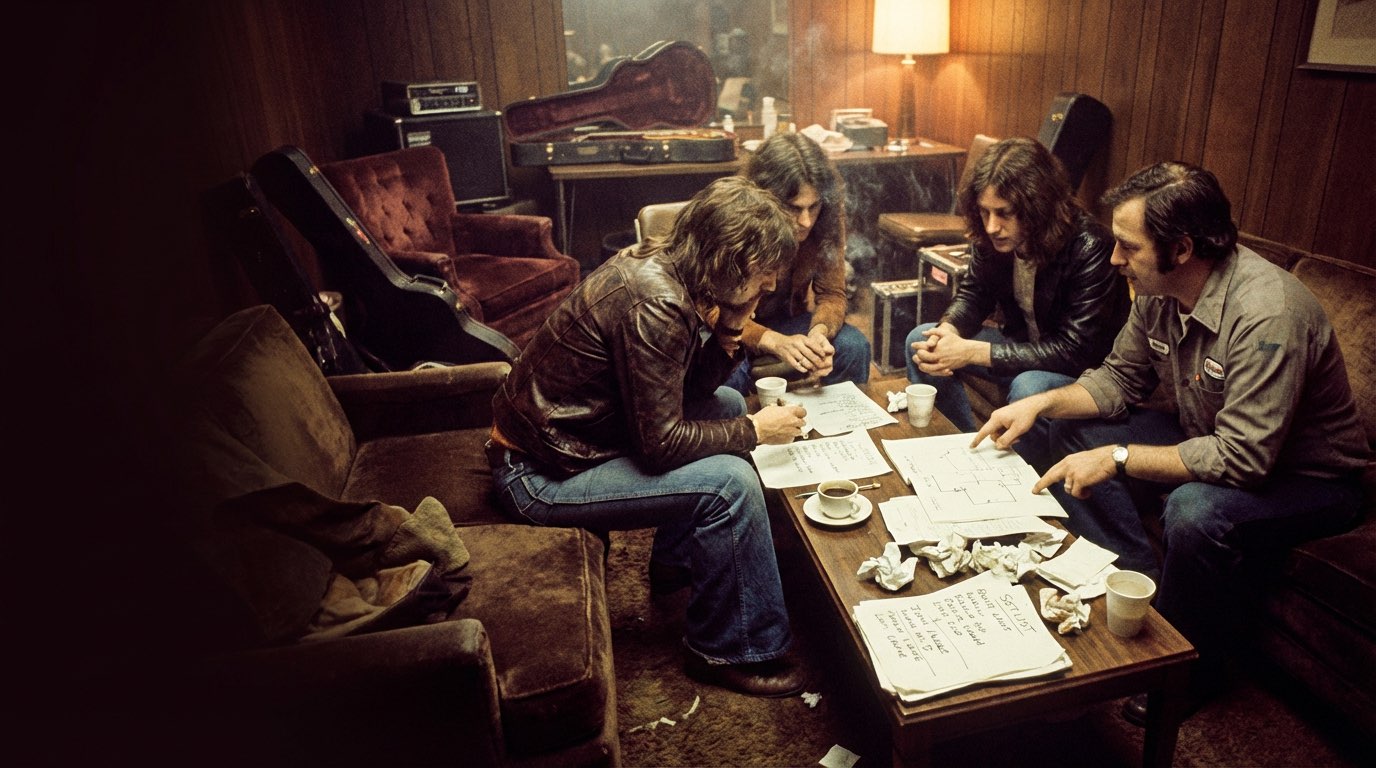 Backstage planning session